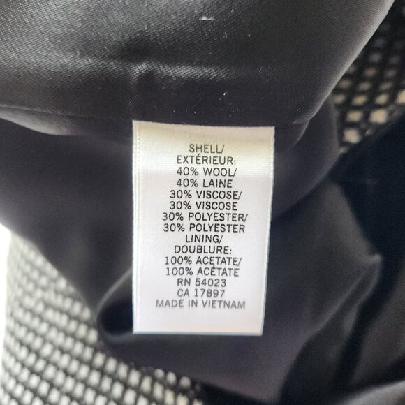 Banana Republic Tweed Skirt - Black & White - Size 4 - Picture 8 of 8